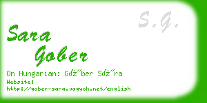 sara gober business card